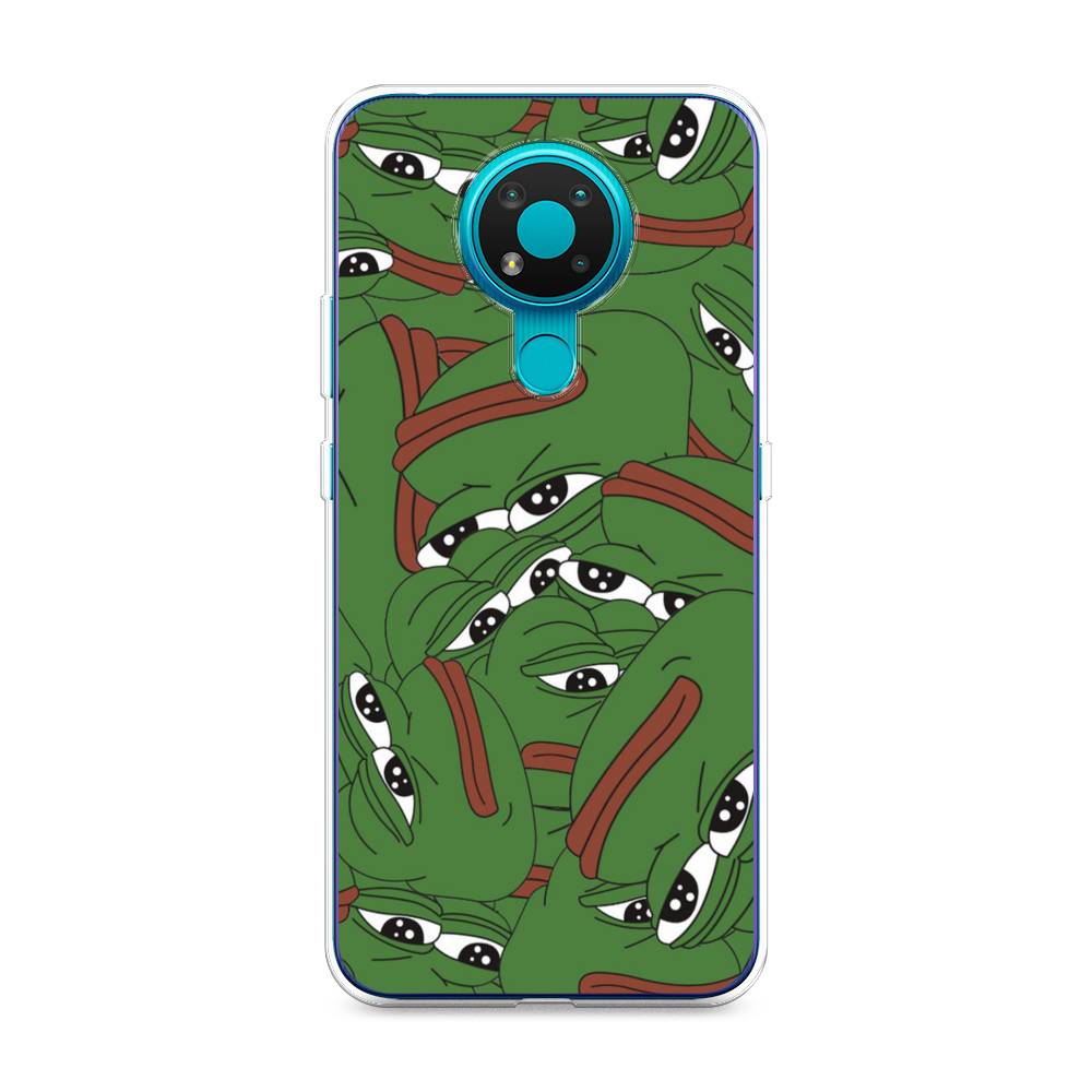 

Чехол Awog на Nokia 3.4 / Нокиа 3.4 "Печальный frog", Зеленый;белый, 123750-9