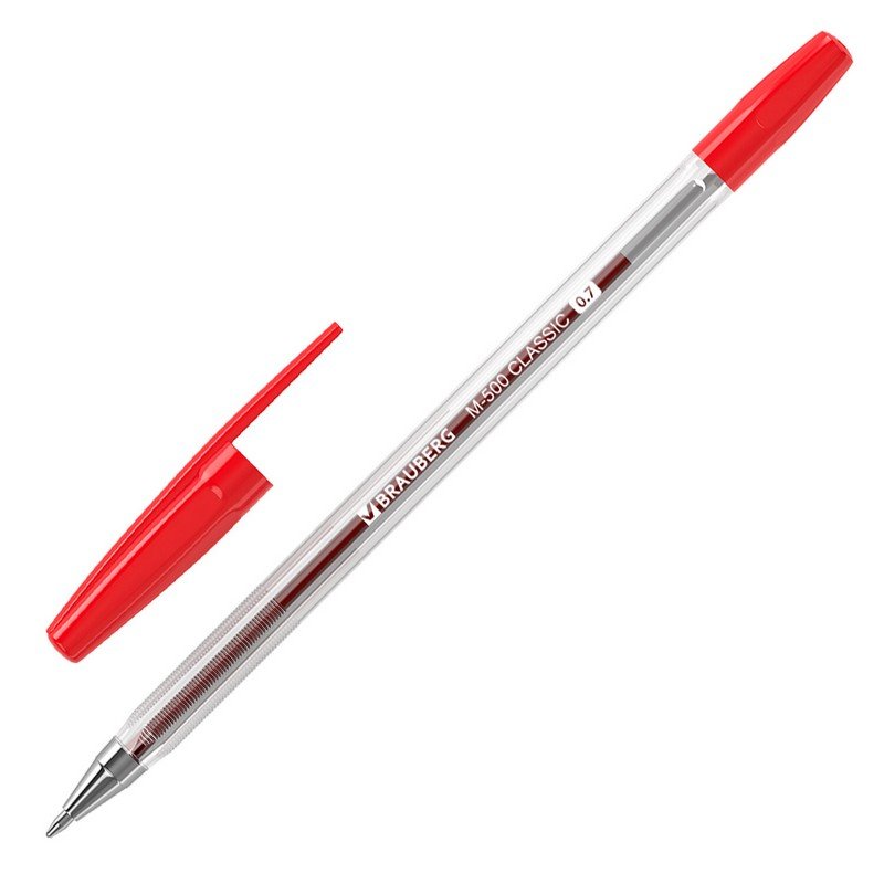 

Ручка шариковая Brauberg M-500 Classic красная