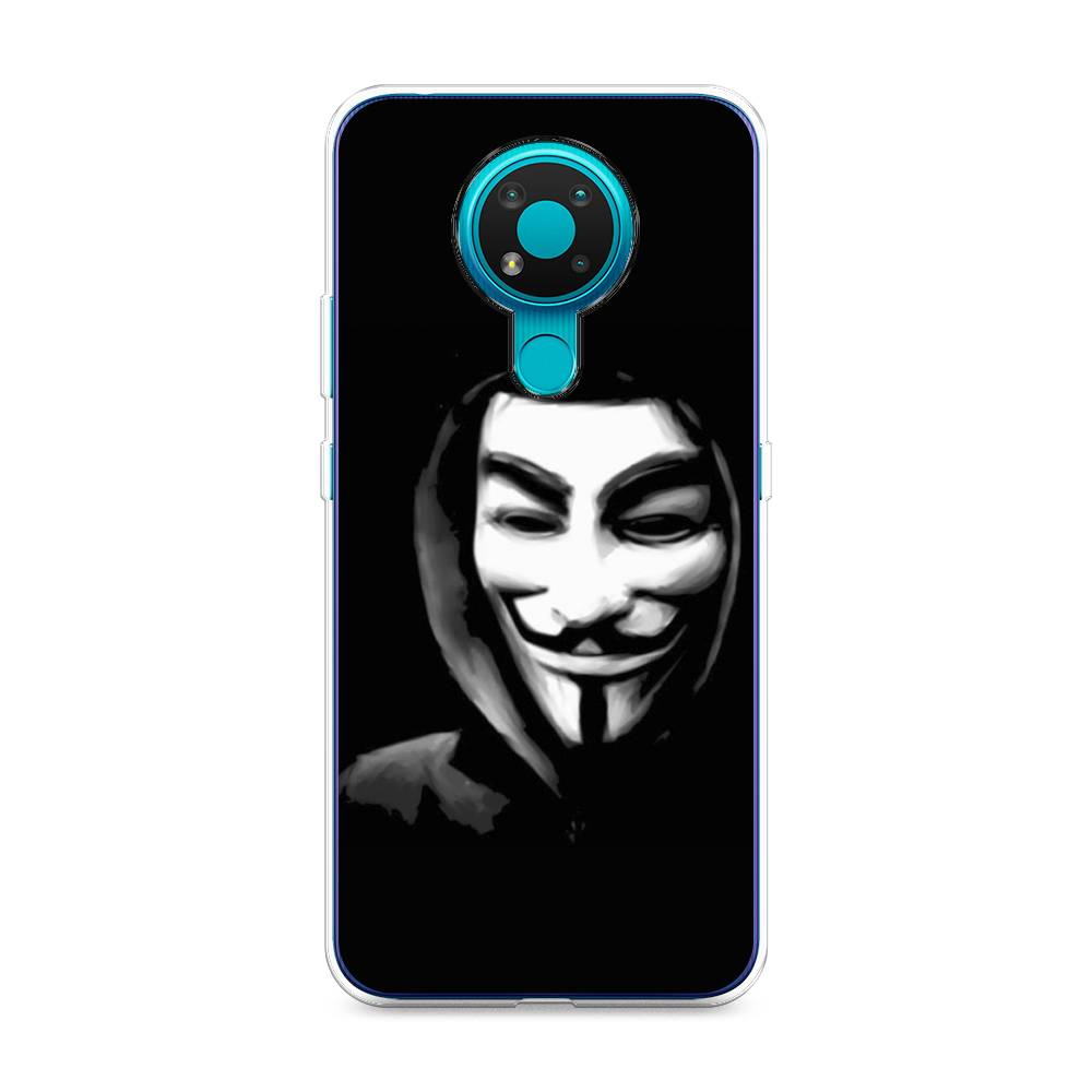 

Чехол Awog на Nokia 3.4 / Нокиа 3.4 "Анонимус", Черный;серый;белый, 123750-5