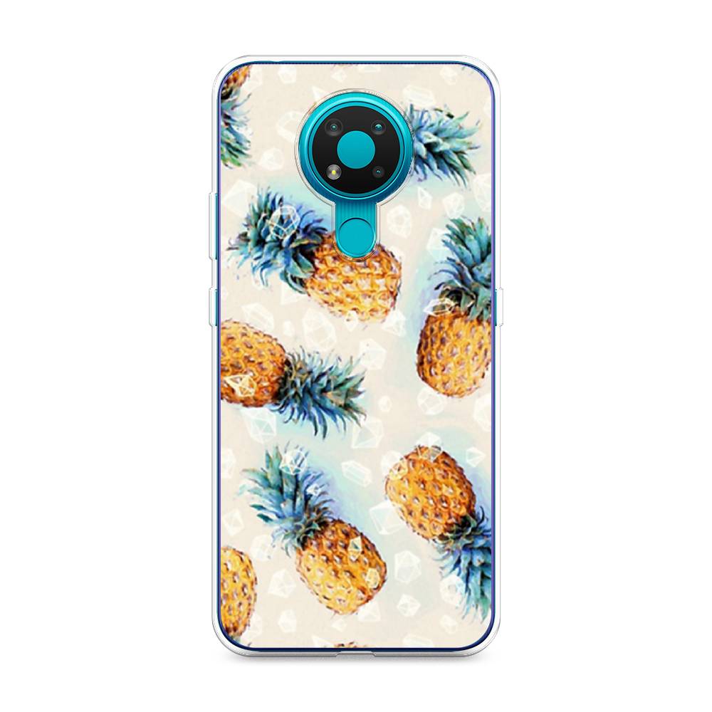 

Чехол Awog на Nokia 3.4 / Нокиа 3.4 "Ананасы", Бежевый, 123750-3