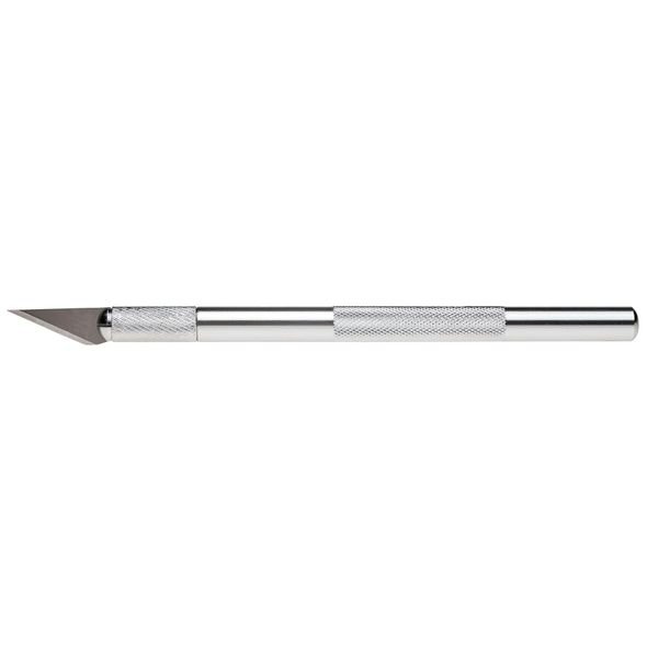 Нож-скальпель Hatber 37х9мм d=8мм металлический корпус 2 запасных лезвия блистер