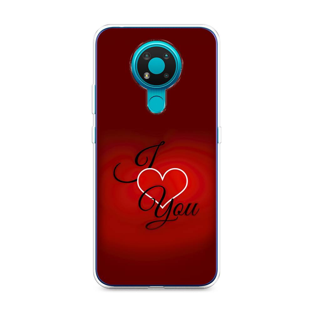 

Чехол Awog на Nokia 3.4 / Нокиа 3.4 "I love you 3", Красный;черный, 123750-6