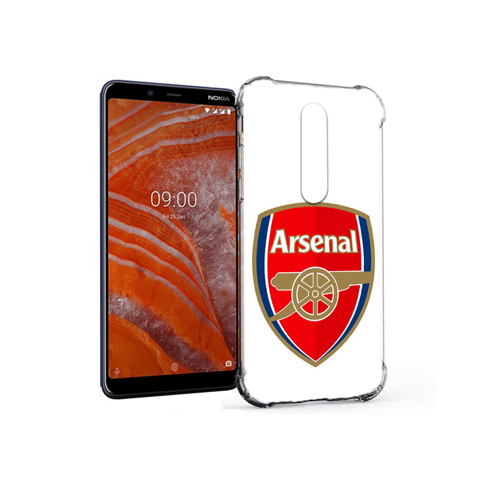 

Чехол MyPads Tocco для Nokia 3.1 Plus ФК Арсенал логотип (PT121397.96.174), Прозрачный, Tocco