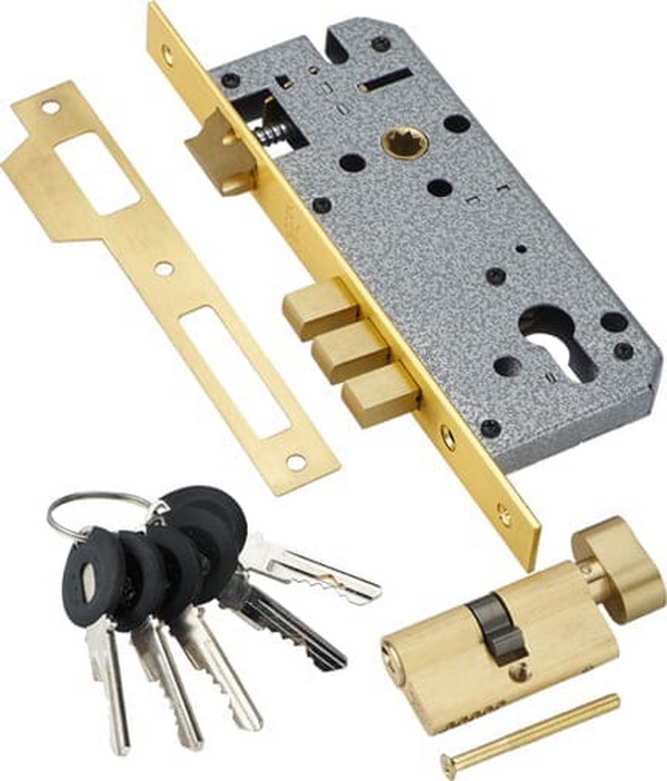 Замок врезной с цилиндром ADDEN BAU LOCK 4585 5-60B D 3239₽