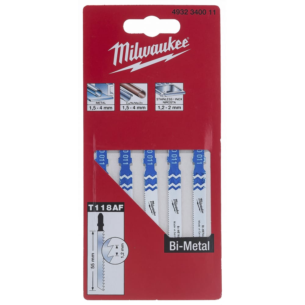 

Полотна для лобзика Milwaukee 4932340011