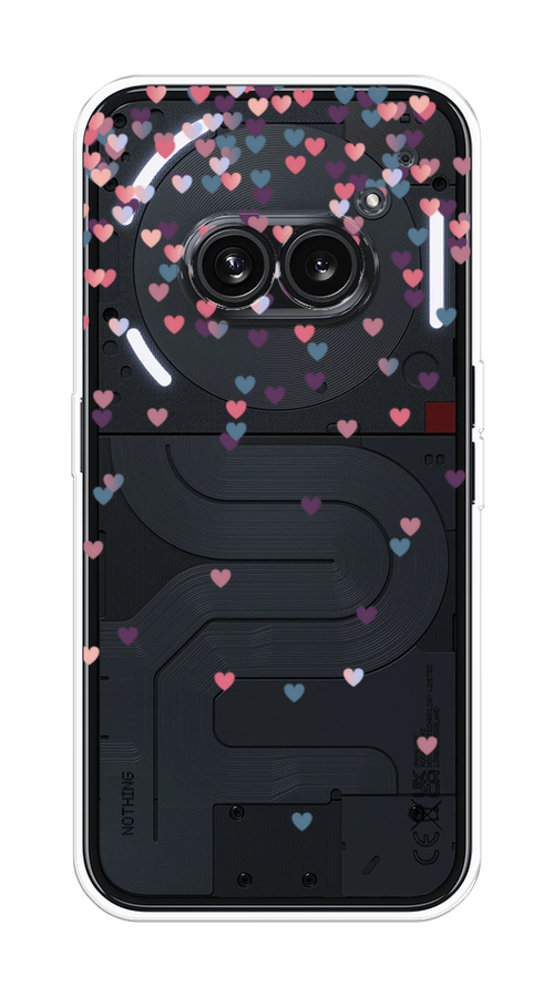 

Чехол на Nothing Phone 2a "Посыпка сердечки", Розовый;фиолетовый, 3300350-1