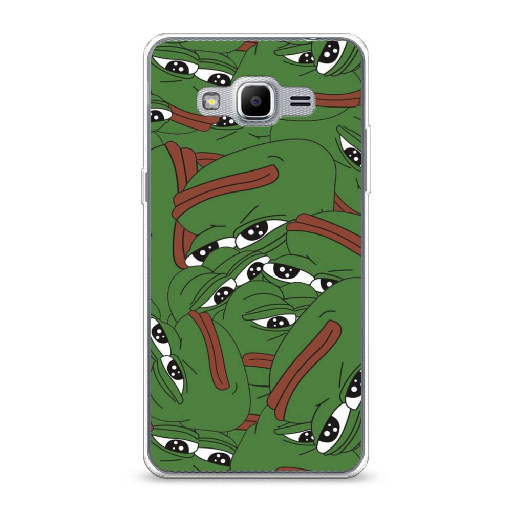 

Чехол Awog на Samsung Galaxy J2 Prime 2016 / Самсунг J2 Prime 2016 "Печальный frog", Зеленый;белый, 22350-9
