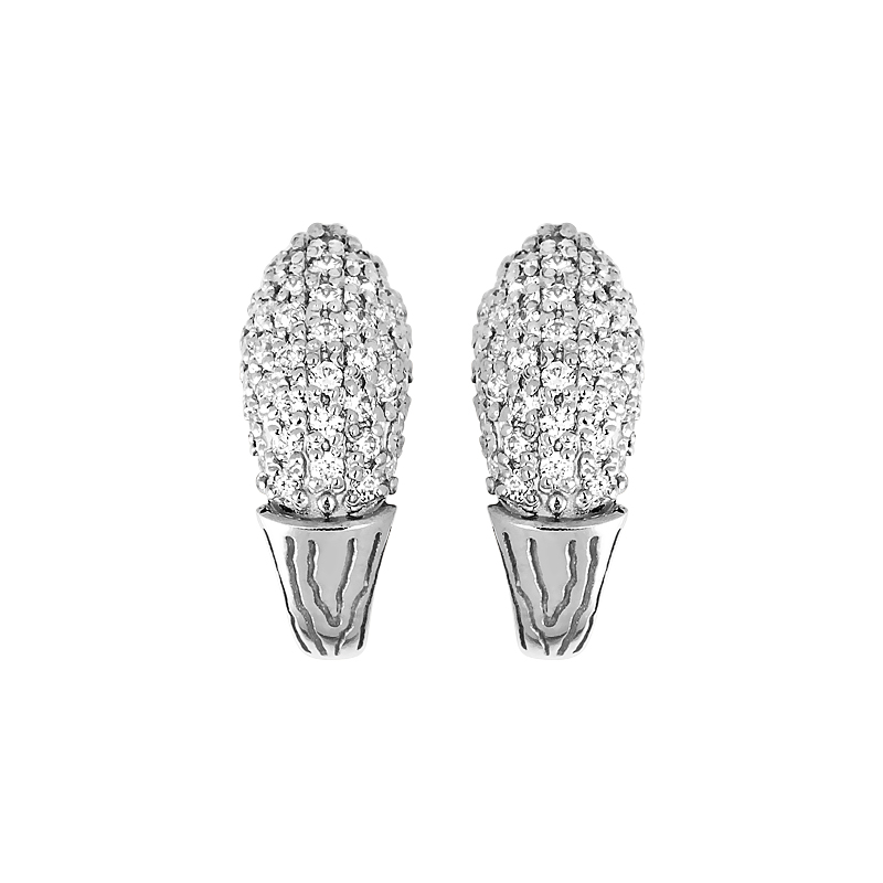 

Серьги из белого золота с фианитом Эстет 01С1210480, 01С1210480
