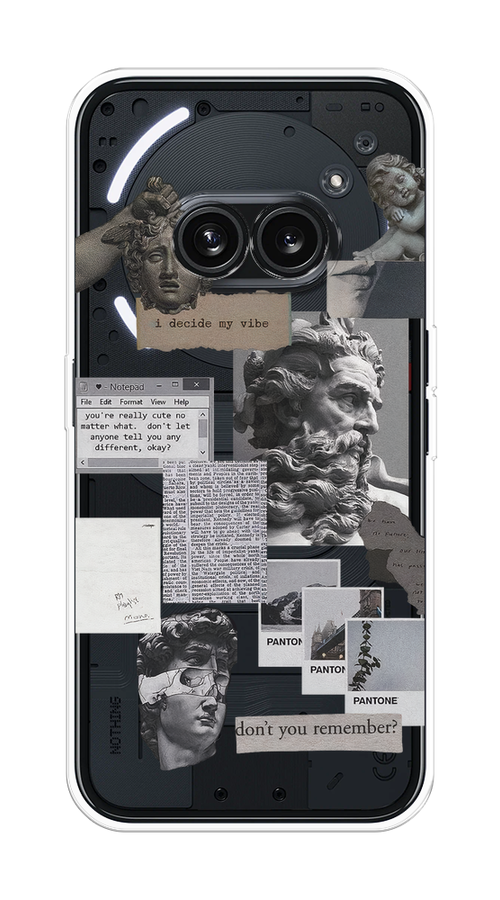 

Чехол на Nothing Phone 2a "Коллаж греческие скульптуры", Бежевый;серый, 3300350-1