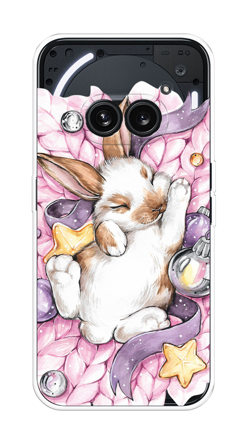 

Чехол на Nothing Phone 2a "Кролик спит", Розовый;белый, 3300350-1