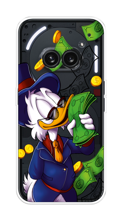 

Чехол на Nothing Phone 2a "Scrooge McDuck with Money", Синий;зеленый;белый, 3300350-1