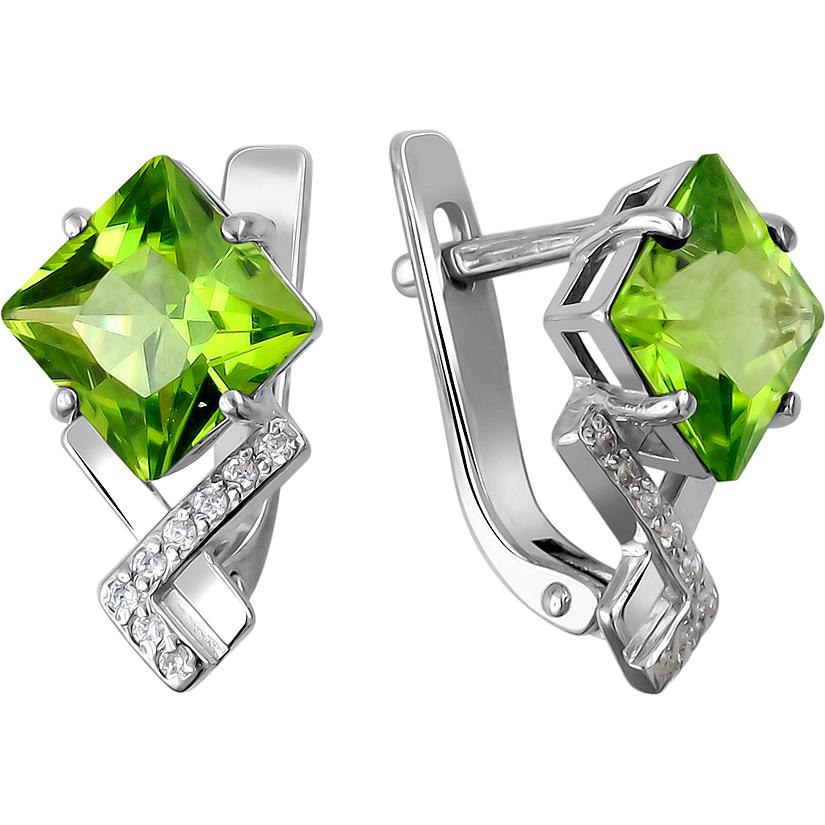 

Серьги из серебра с хризолитом Эстет Т19С35759Хр, Т19С35759Хр