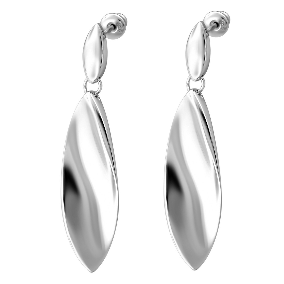 фото Серьги подвески из серебра эстет с32с051077