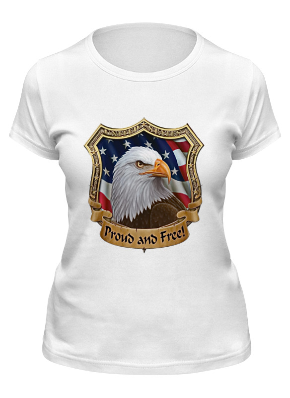 

Футболка женская Printio American eagle белая M, Белый, American eagle