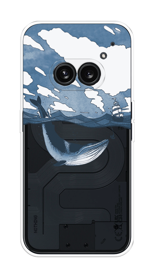 

Чехол на Nothing Phone 2a "Большой кит", Синий, 3300350-1