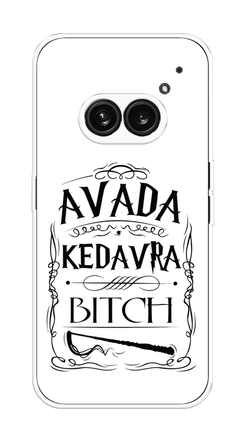 

Чехол на Nothing Phone 2a "Avada kedavra bitch", Белый;серый;черный, 3300350-1