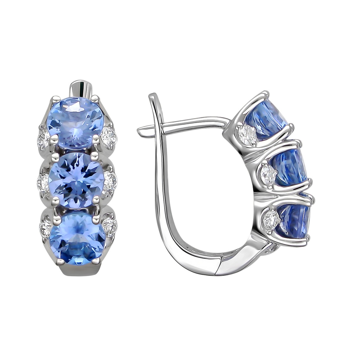 

Серьги из белого золота с бриллиантом Эстет 01С627995-1, 01С627995-1