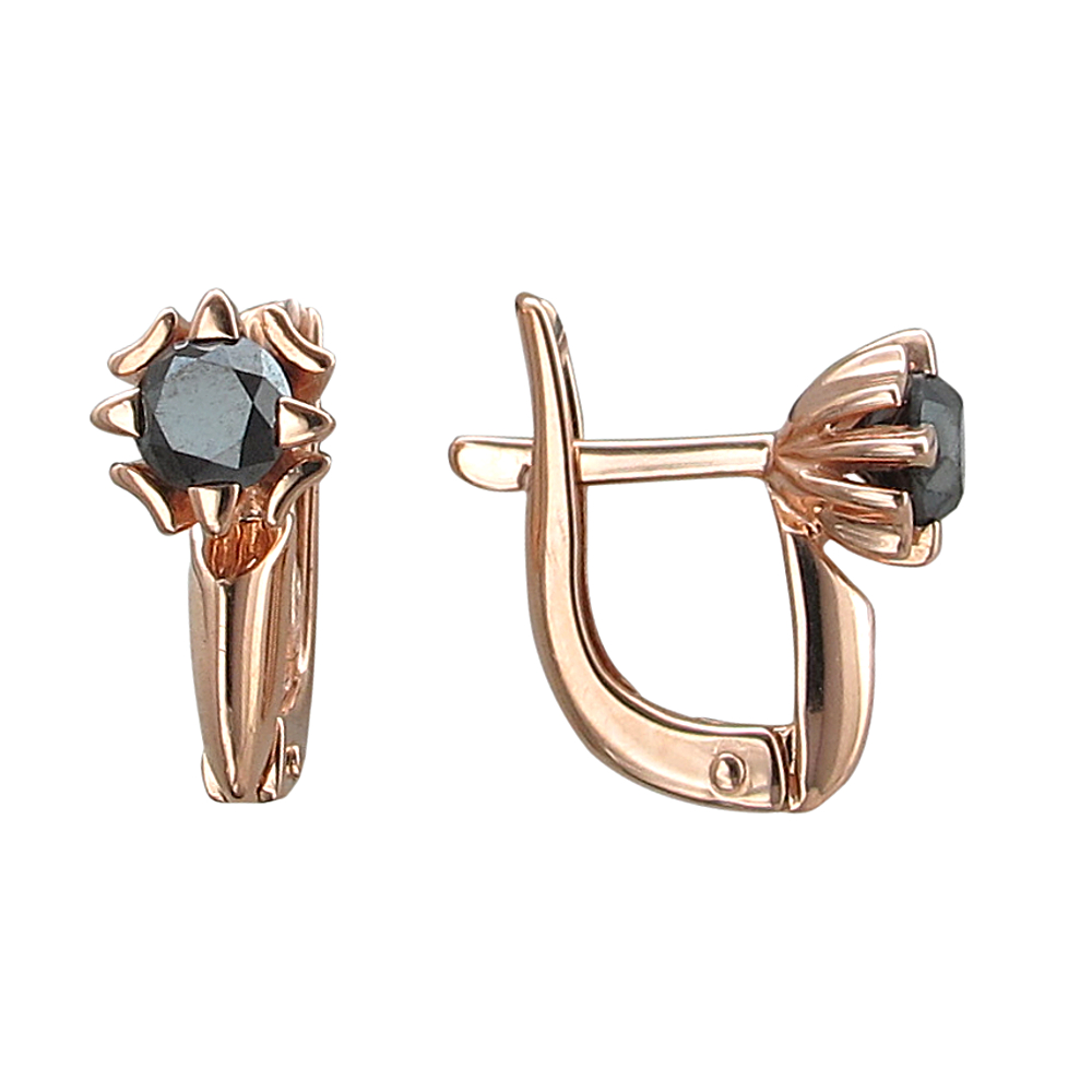

Серьги из красного золота с бриллиантом Эстет 01С615125-1, 01С615125-1
