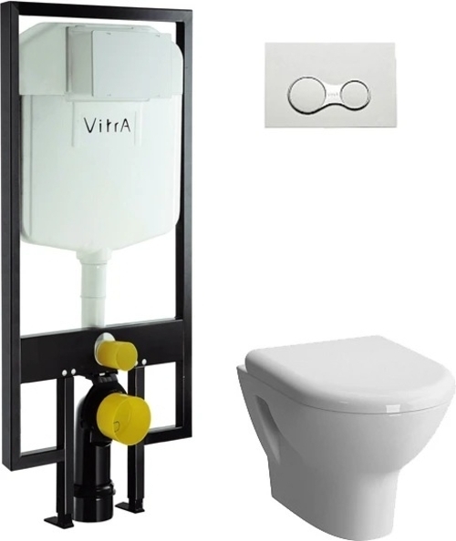 Комплект: унитаз + инсталляция + кнопка VitrA Zentrum 9012B003-7206