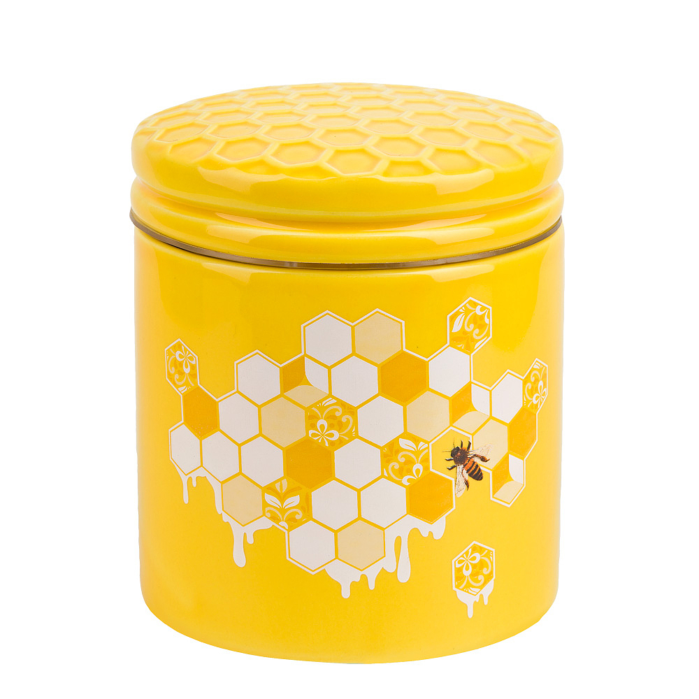 Банка для сыпучих продуктов Dolomite Honey 10х10х12 см, 480 мл, керамика