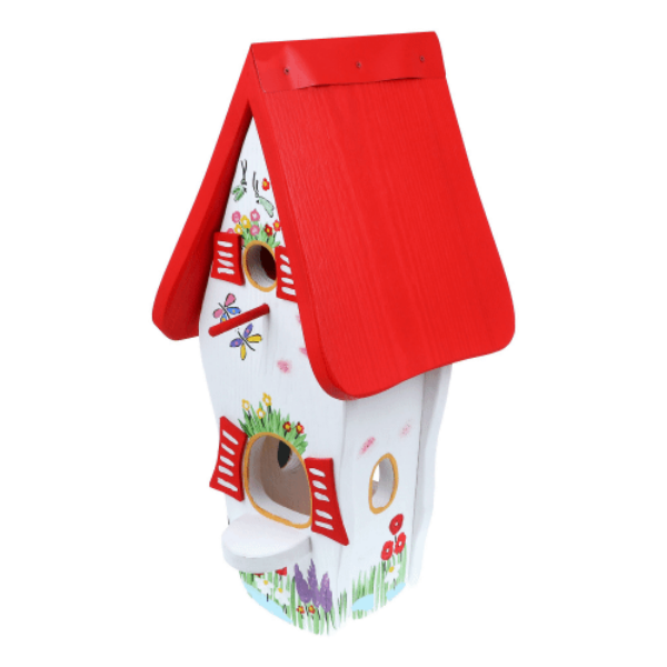 

Скворечник-кормушка красны,й дерево, 40х35х35 см, Красный