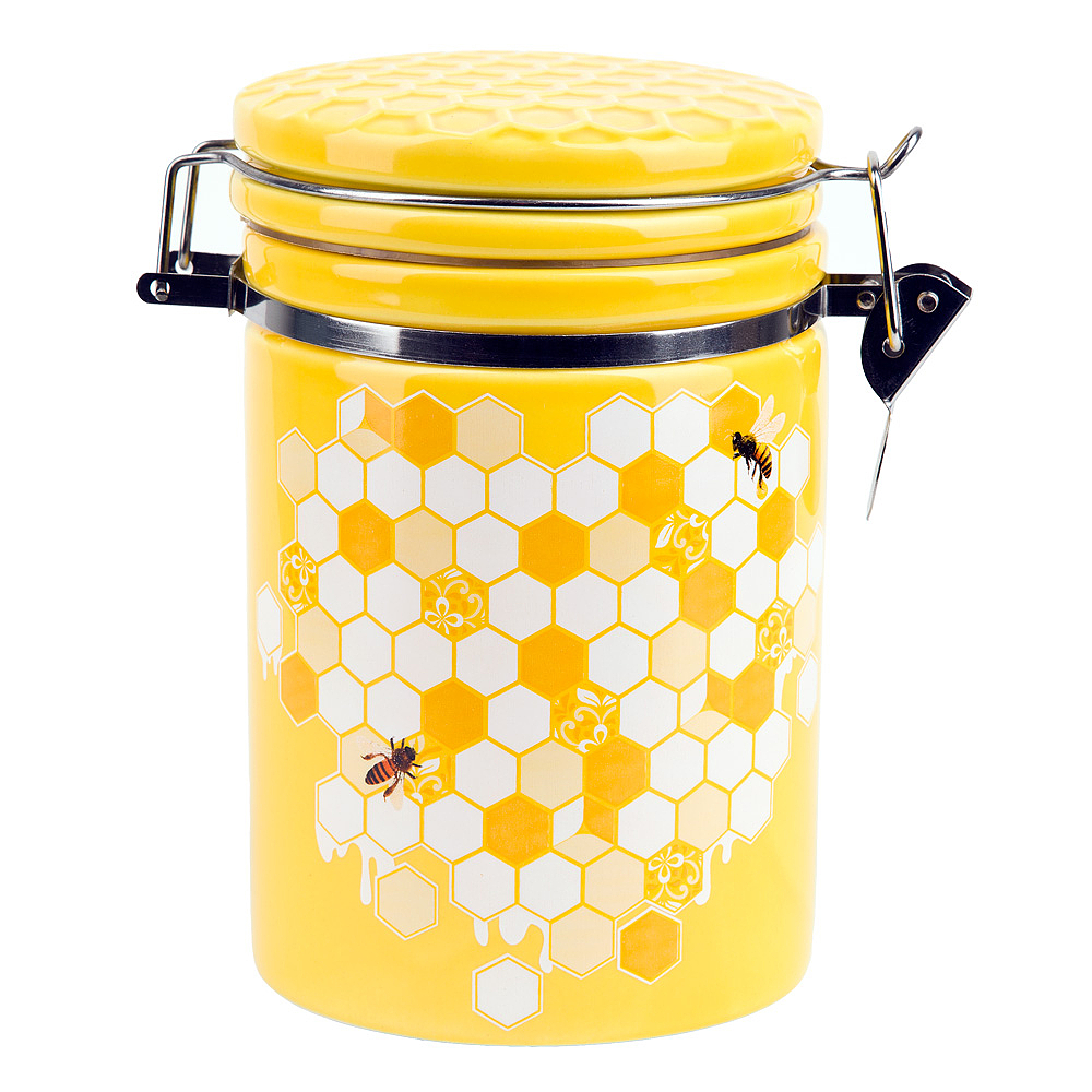 Банка для сыпучих продуктов Dolomite Honey 15х10х16.5 см, 800 мл, керамика