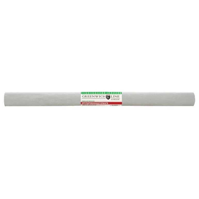 фото Бумага цветная крепированная greenwich line (1 лист, 50x250см 32г/кв.м, серая, в рулоне)