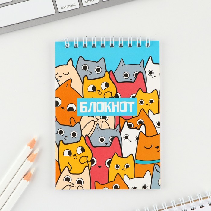 

Блокнот А6, 40 л на гребне, мягкая обложка «Котята»