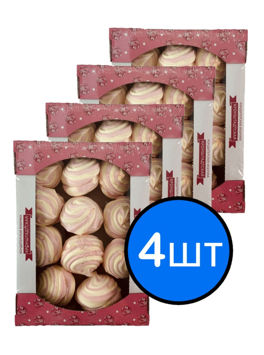 

Зефир клубника/банан "Зефиркино счастье" КФ КРОНШТАДТСКАЯ, 500г х 4шт