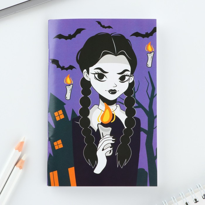 

Блокнот А6, 32 л в клетку «Девочка с косичками»