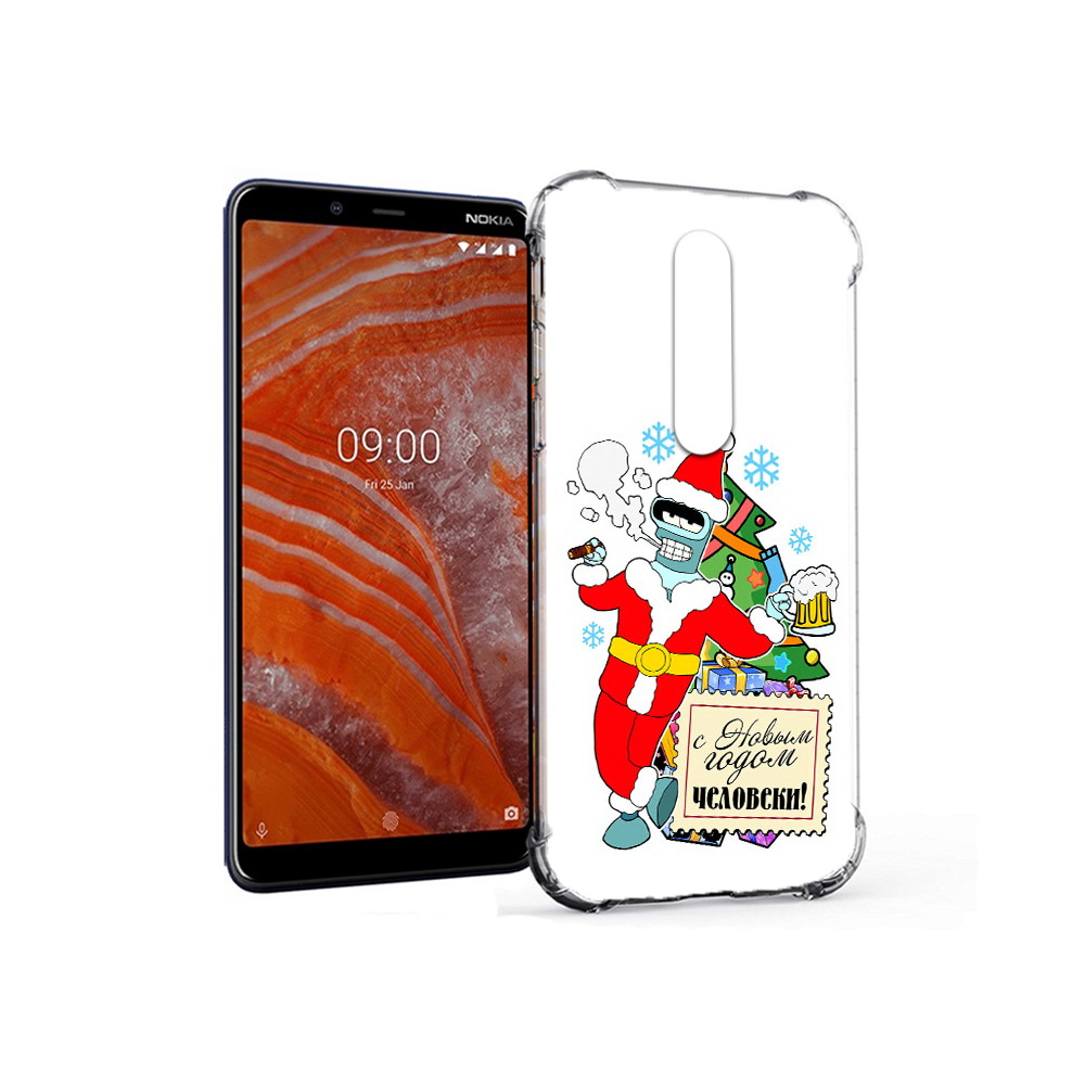 Чехол MyPads Tocco для Nokia 3.1 Plus С новым годом человеки (PT121397.96.150)