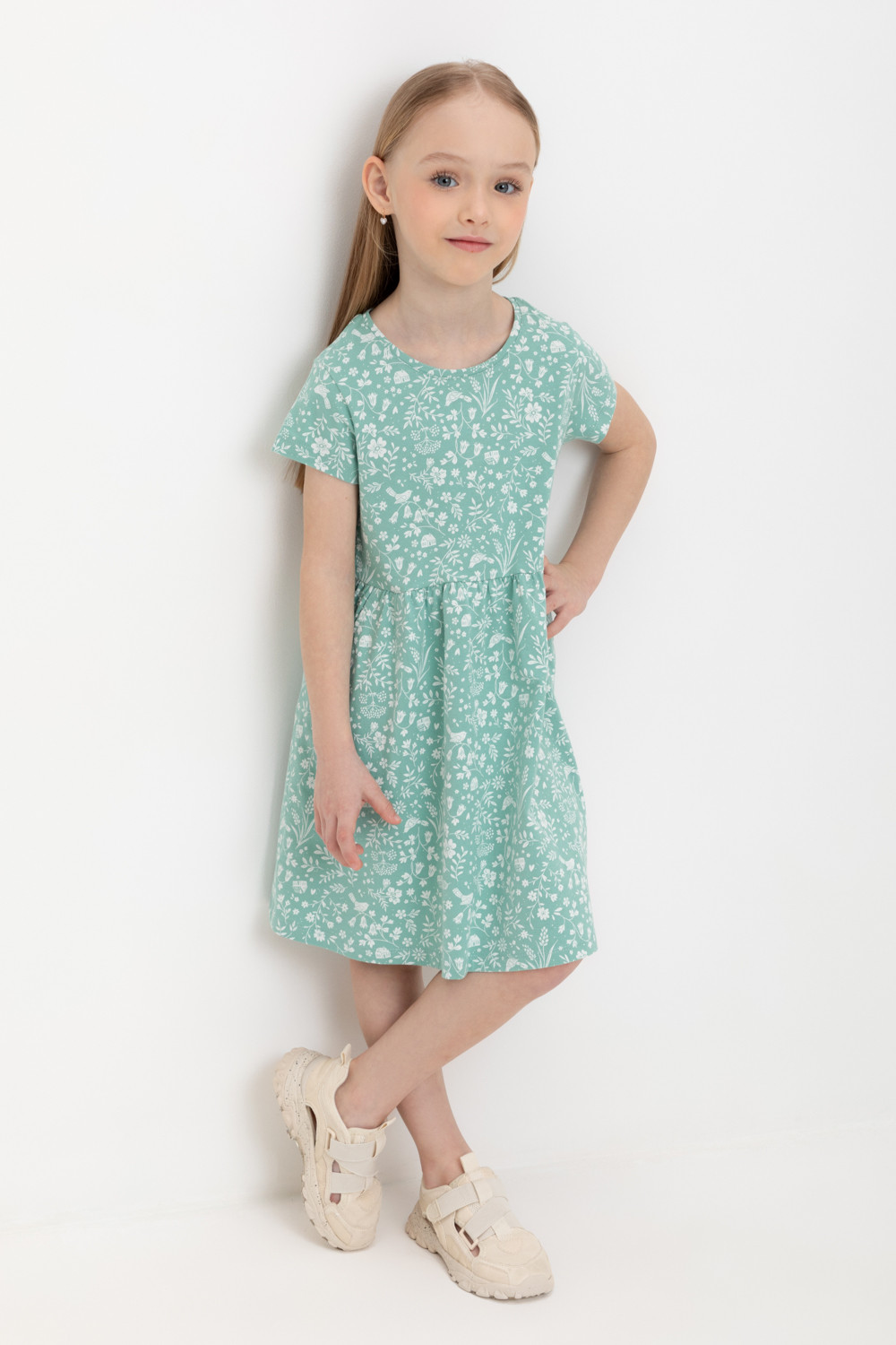

Платье детское CROCKID М 2508, мятный зеленый, волшебный, 134, М 2508
