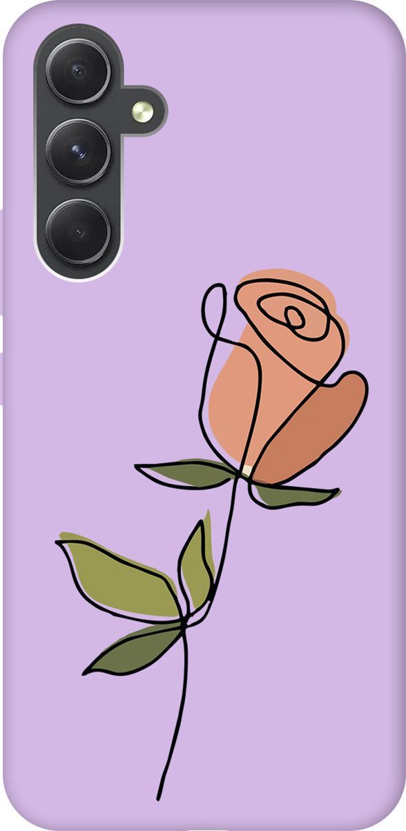 

Чехол на Samsung Galaxy A54 5G "Rose" сиреневый, Фиолетовый;зеленый, 158789