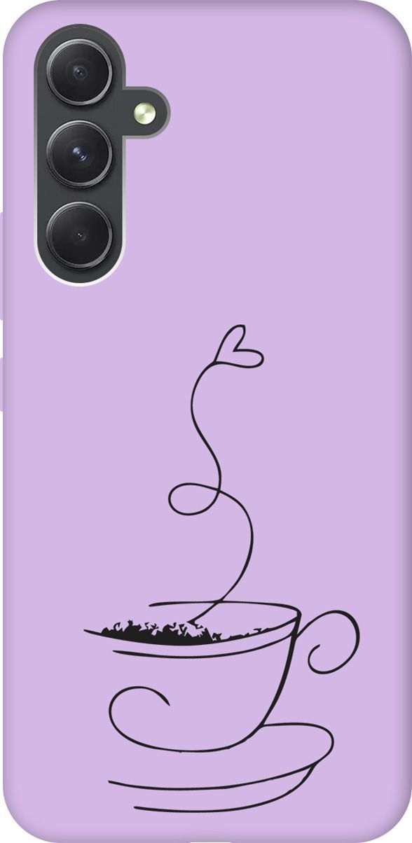 

Чехол на Samsung Galaxy A54 5G "Coffee Love" сиреневый, Фиолетовый;черный, 158789