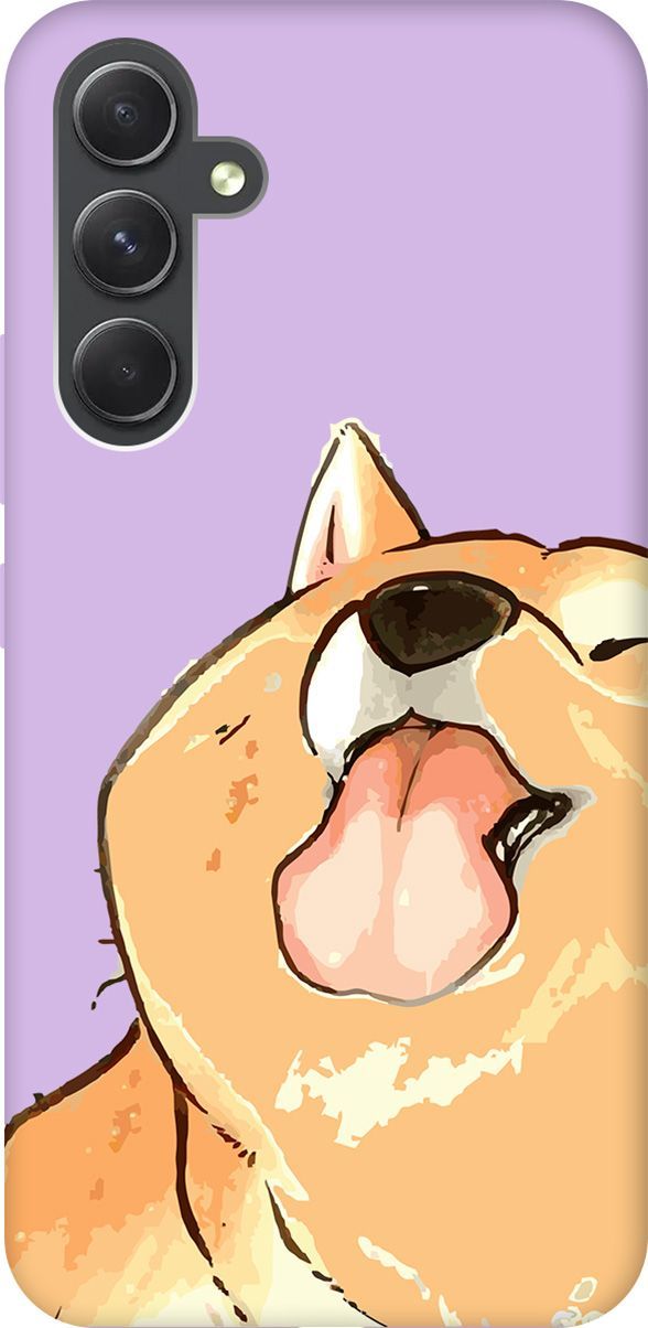 

Чехол на Samsung Galaxy A54 5G "Shiba" сиреневый, Фиолетовый;бежевый, 158788