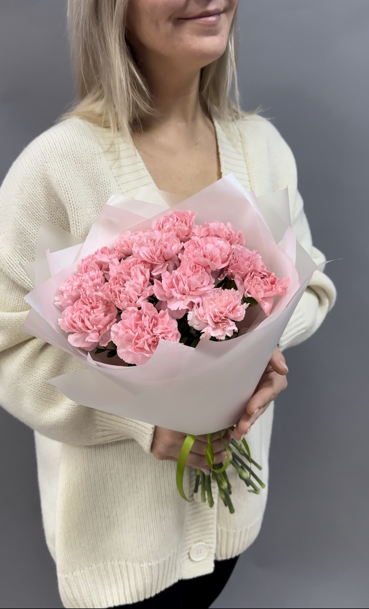 

Букет цветов FLORET гвоздика диантус 25 см x 40 см розовый, 221