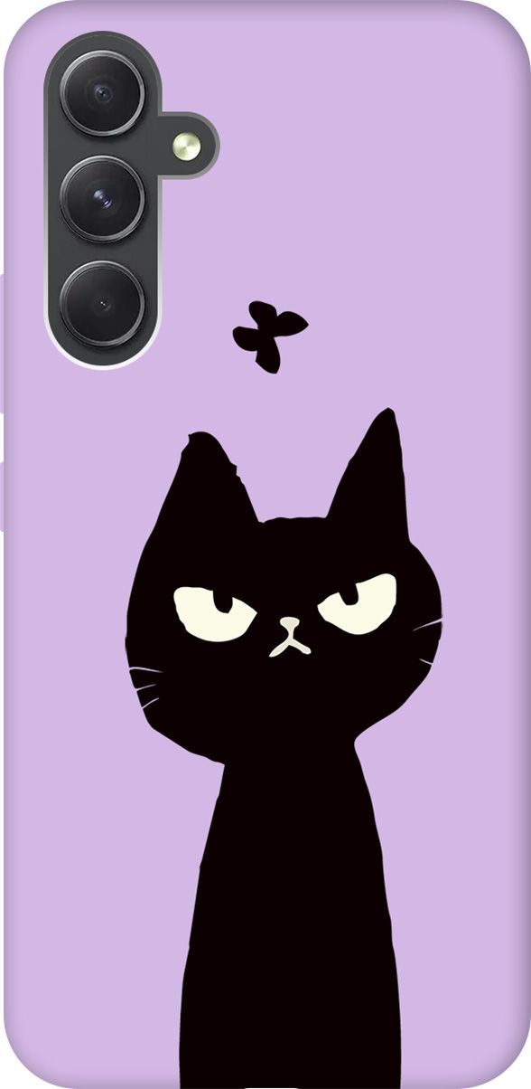 

Чехол на Samsung Galaxy A54 5G "Disgruntled Cat" сиреневый, Фиолетовый;черный, 158788