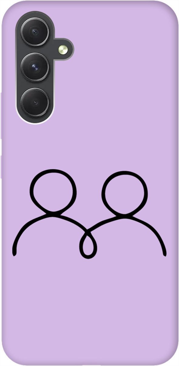 

Чехол на Samsung Galaxy A54 5G "Couple Lines" сиреневый, Фиолетовый;серый, 158788