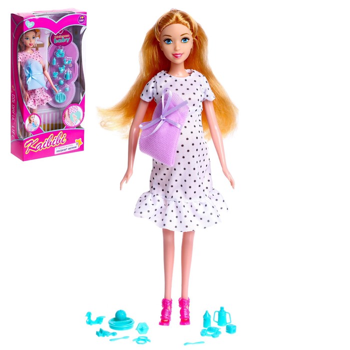 

Кукла-модель «Юля» беременная с аксессуарами, МИКС