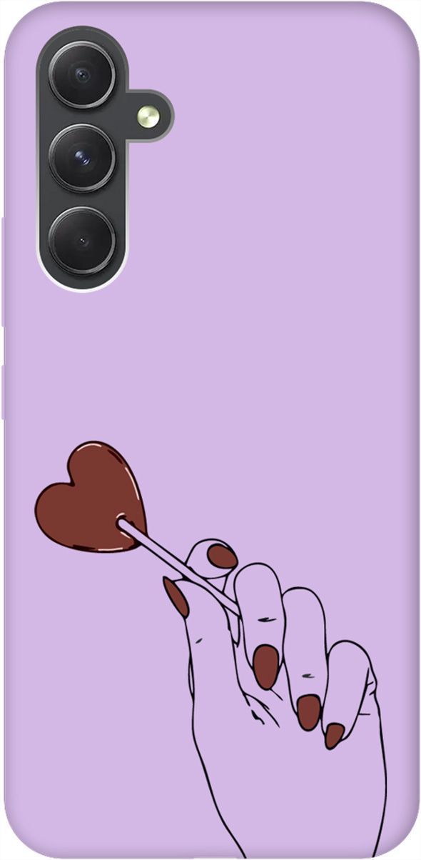 

Чехол на Samsung Galaxy A54 5G с принтом "Heartbreaker" сиреневый, Фиолетовый;красный, 158787