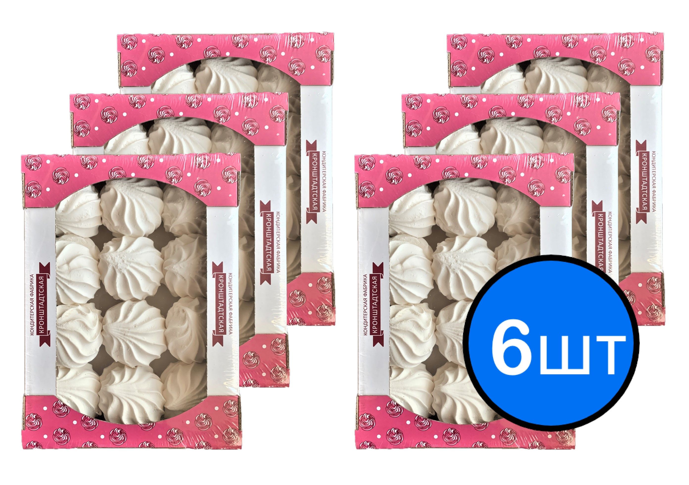 

Зефир "Ванильный", КФ КРОНШТАДТСКАЯ, 500г х 6шт