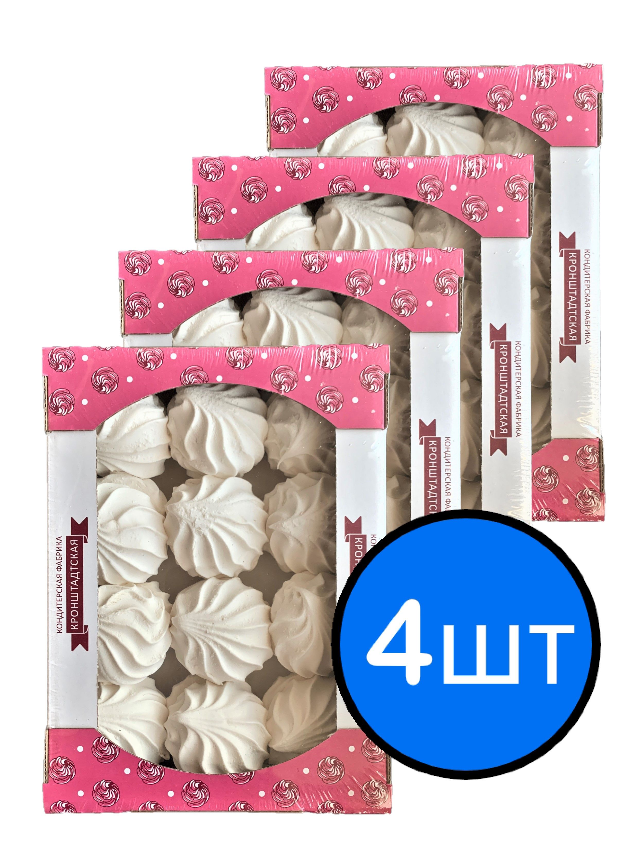 

Зефир "Ванильный", КФ КРОНШТАДТСКАЯ, 500г х 4шт