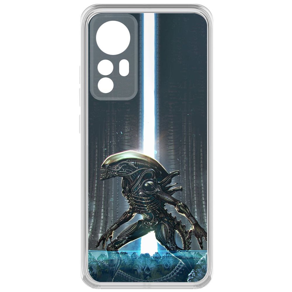 

Чехол-накладка Krutoff Clear Case Чужой, Тревога для Xiaomi 12X, Прозрачный