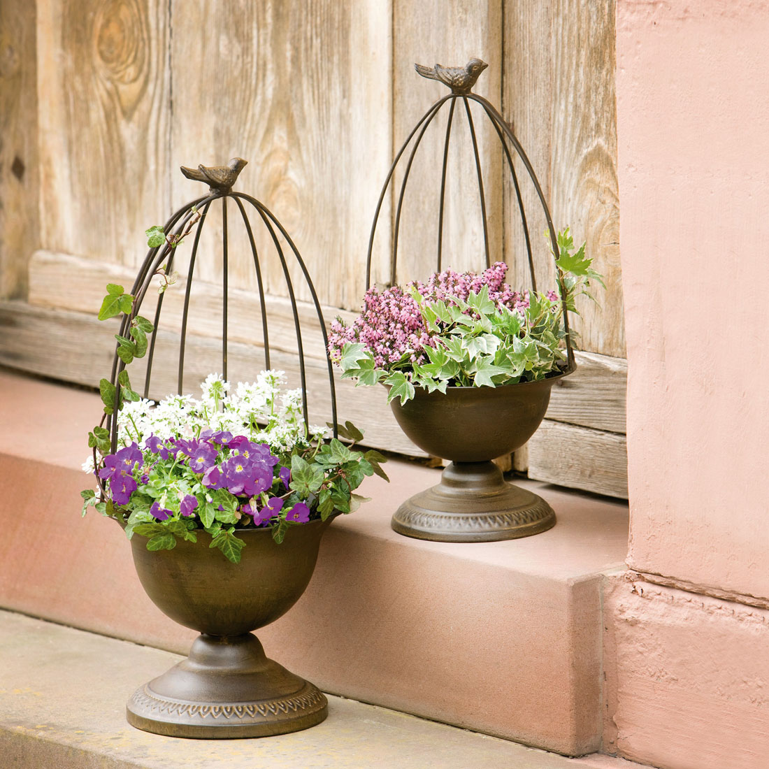 Кашпо-опора для цветов Хит-декор Птички 07554, 2 штуки