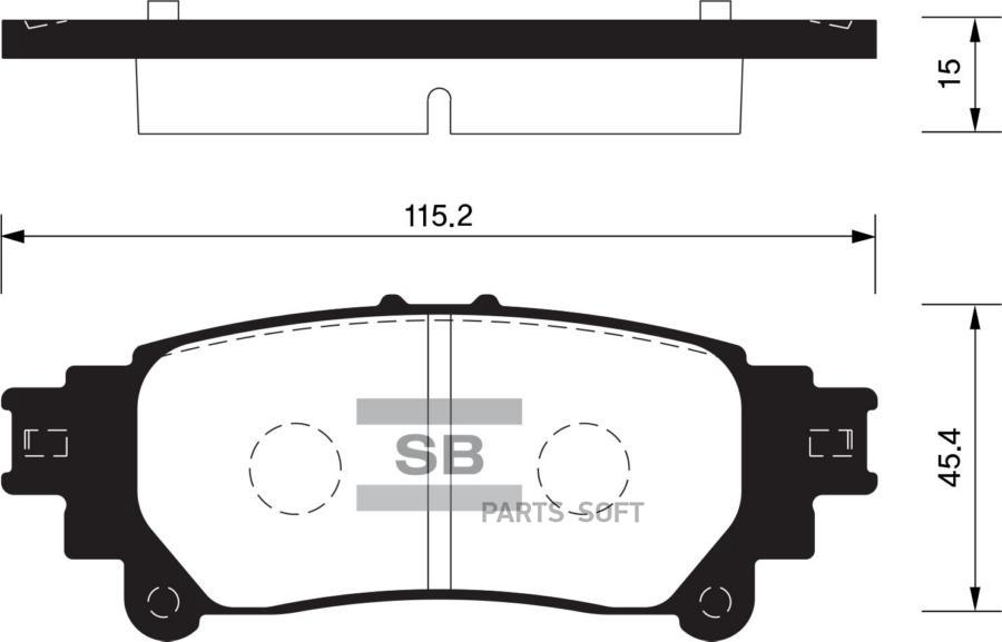 

Тормозные колодки Sangsin brake задние SP1458, SP1458