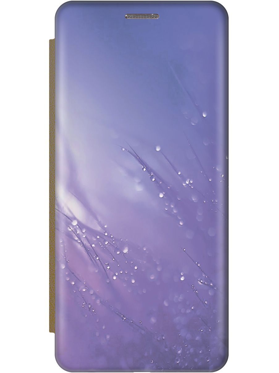 

Чехол на Samsung Galaxy A54 5G "Капли на синей траве" золотистый, Белый;синий, 158785