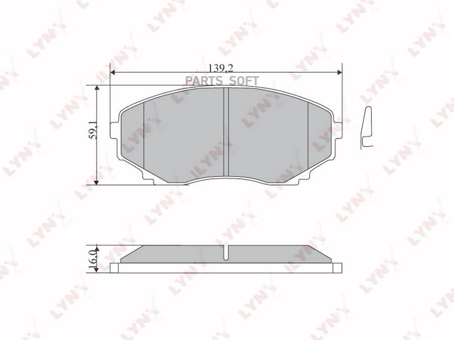 

Колодки торм.пер.MAZDA MPV I-II 2.5D-3.0 95-06 / E-SERIE 2.0-2.2D 91-04
