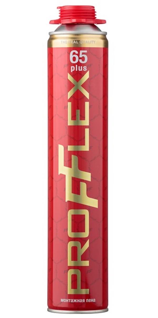 Пена монтажная PROFFLEX PRO RED Plus 65л зимняя под пистолет