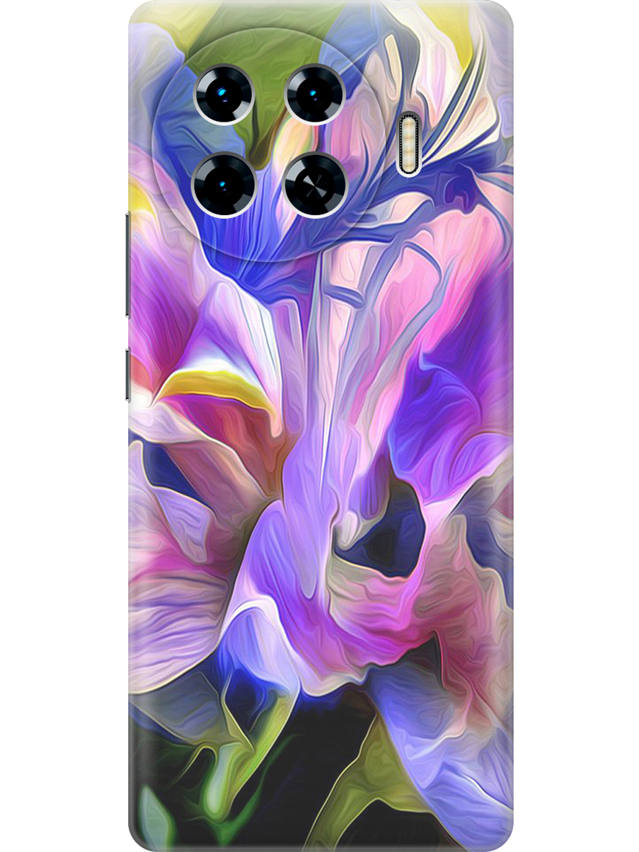 

Силиконовый чехол на Tecno Spark 20 Pro+ с принтом "Цветочная абстракция", Прозрачный;зеленый;синий;фиолетовый, 783985021