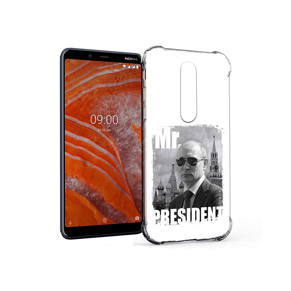 

Чехол MyPads Tocco для Nokia 3.1 Plus Путин (PT121397.96.141), Прозрачный, Tocco